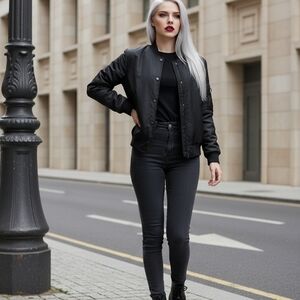 All Saints Black Bomber Jacket